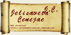 Jelisaveta Čenejac vizit kartica
